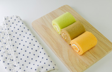Jamroll cake dessert