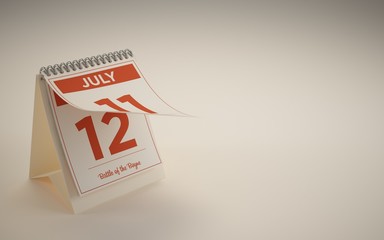 3d rendering calendar july 12