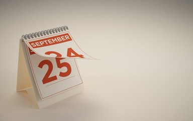 3d Rendering calendar illustration day