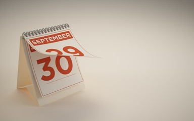 3d Rendering calendar illustration day