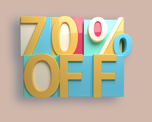 3D rendering colorful 70 percent off sale