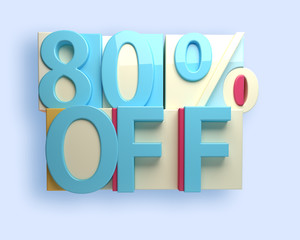 3D rendering colorful 80 percent off sale