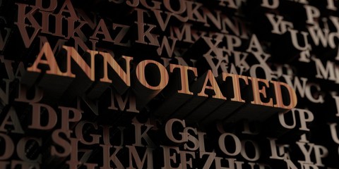 Annotated - Wooden 3D rendered letters/message.  Can be used for an online banner ad or a print postcard.