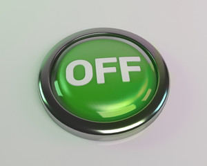 3D rendering green off button