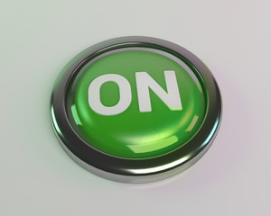 3D rendering green on button