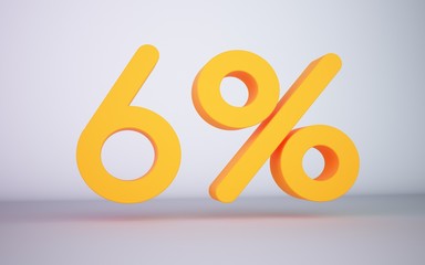 3d rendering yellow percentage
