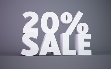 3D 20 percent sale 