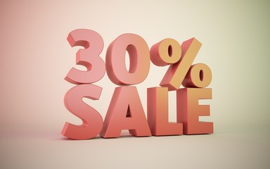3D rendering sale illustration 