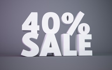 3D 40 percent sale 
