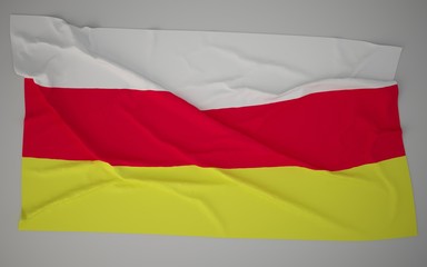 3D north ossetia flag