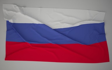 3D russia flag