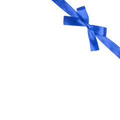 Blue ribbon bow