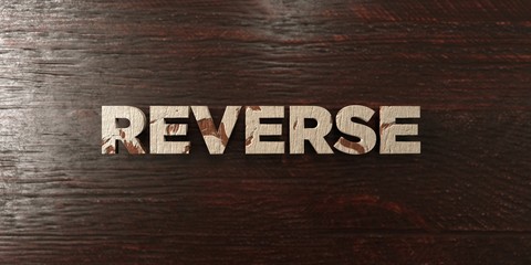 Reverse - grungy wooden headline on Maple  - 3D rendered royalty free stock image. This image can be used for an online website banner ad or a print postcard.