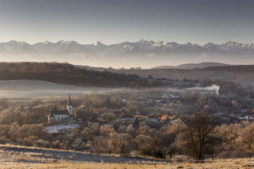 Old village in Transylvania called Gherdeal, in the middle of Ro