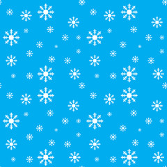 Snowflake christmas and new year seamless pattern vector illustration. Horizontal and vertical continuous looping background