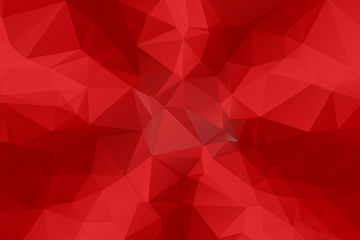 Low polygon Triangle Pattern abstract red color background mosai