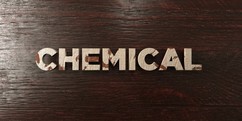 Chemical - grungy wooden headline on Maple  - 3D rendered royalty free stock image. This image can be used for an online website banner ad or a print postcard.