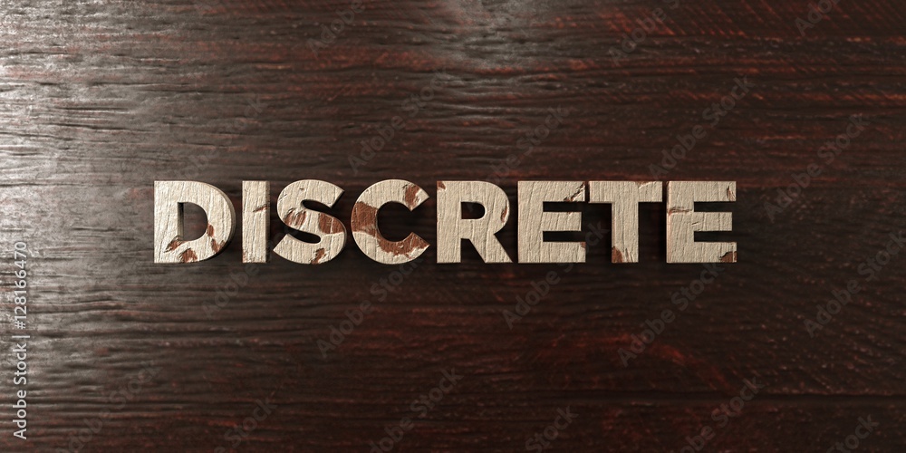 Fototapete discrete - grungy wooden headline on maple - 3d rendered royalty free stock image. this image can be