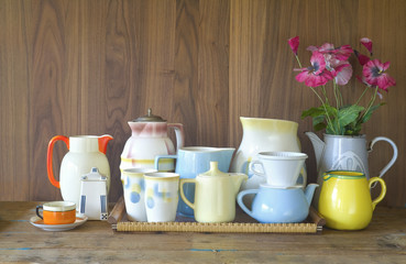 vintage kitchenware, good copy space