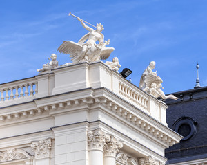 Fototapeta na wymiar Upper part of the Zurich Opera House