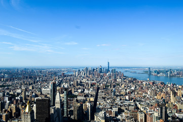 Fototapeta premium Vue sur New York de l'empire state building
