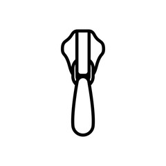 Zip icon. Zipper cloth fashion style clothing  theme. Isolated design. Vector illustration