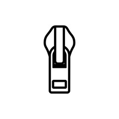 Zip icon. Zipper cloth fashion style clothing  theme. Isolated design. Vector illustration