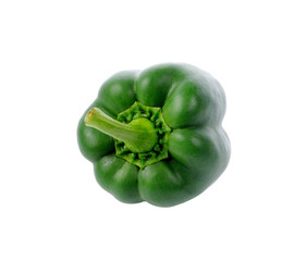 green pepper isolated on white background