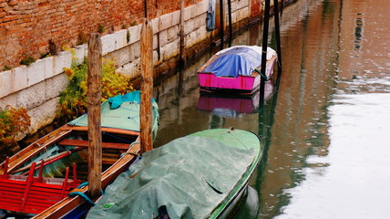 Fototapeta na wymiar parking boat of venice