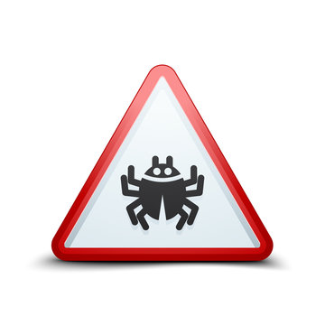Programming code bug sign