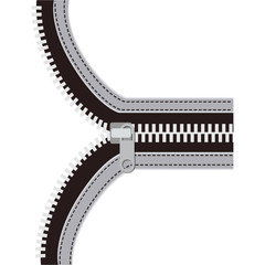 Zip icon. Zipper cloth fashion style clothing  theme. Isolated design. Vector illustration