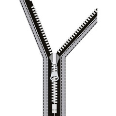 Zip icon. Zipper cloth fashion style clothing  theme. Isolated design. Vector illustration