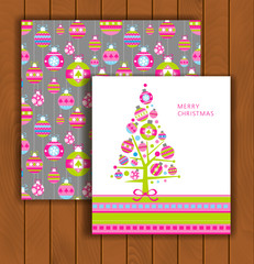 Elegant Christmas card with an envelope