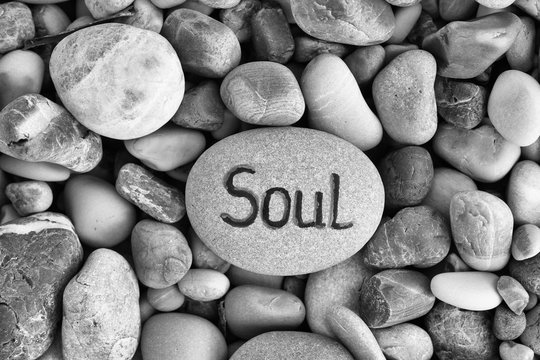 Word Soul written on stone
