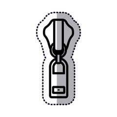 Zip icon. Zipper cloth fashion style clothing  theme. Isolated design. Vector illustration