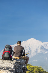Fototapeta premium Summer hiking in the mountains.
