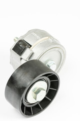 Car belt tensioner roller isolated over white