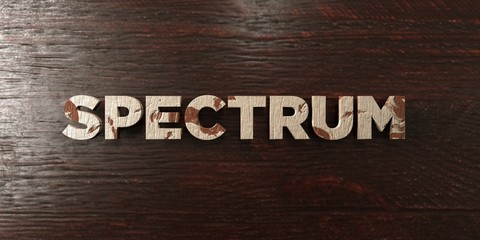 Spectrum - grungy wooden headline on Maple  - 3D rendered royalty free stock image. This image can be used for an online website banner ad or a print postcard.