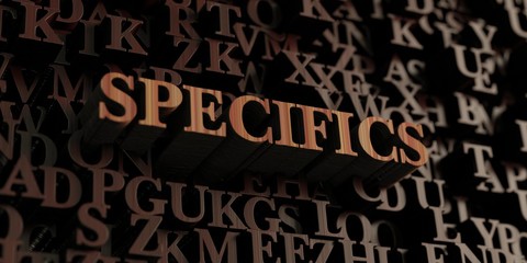Specifics - Wooden 3D rendered letters/message.  Can be used for an online banner ad or a print postcard.