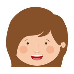 Girl cartoon icon. Kid childhood little people and person theme. Isolated design. Vector illustration