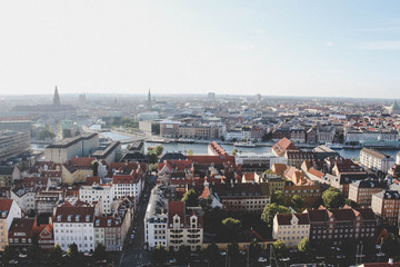Obraz premium Panorama of Copenhagen from Christianshavn