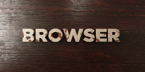 Browser - grungy wooden headline on Maple  - 3D rendered royalty free stock image. This image can be used for an online website banner ad or a print postcard.