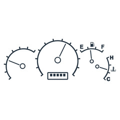 Fototapeta premium car dashboard panel isolated icon on white background, auto serv