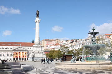 Fototapeta na wymiar Lisbonne, Le Rossio