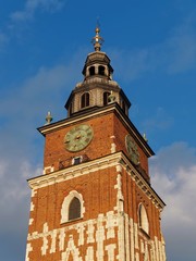 Fototapeta na wymiar Town Hall Tower (Wieza ratuszowa) in Krakow, Poland