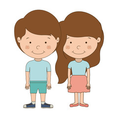 Boy and girl cartoon icon. Kid childhood little people and person theme. Isolated design. Vector illustration