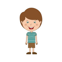 Boy cartoon icon. Kid childhood little people and person theme. Isolated design. Vector illustration