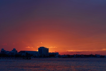 Sunset on the Caribbean Sea