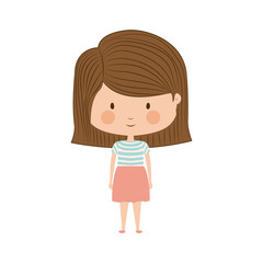 Girl cartoon icon. Kid childhood little people and person theme. Isolated design. Vector illustration