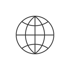 Globe thin line icon